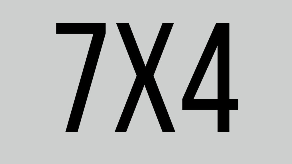 7x4